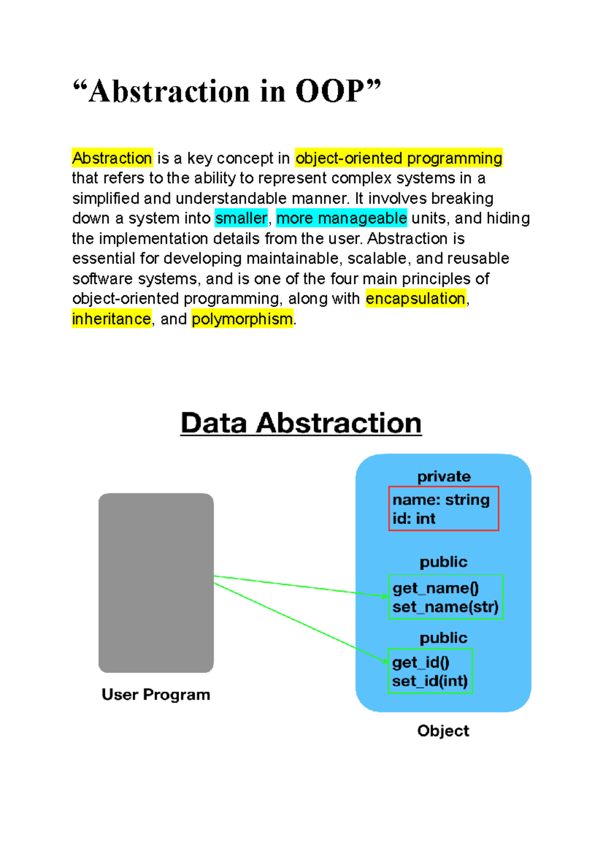 Abstraction in Object-Oriented Programming: Concepts and Implementation - “Abstraction in OOP 