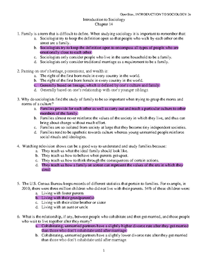 Chapter 11 Quiz - A Study Guide Quiz To Sociology - OpenStax ...