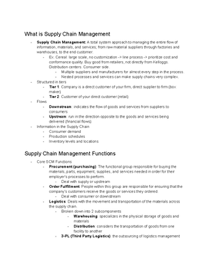 SCMA 320 Module 10 - Introduction to Inventory Management Inventory ...