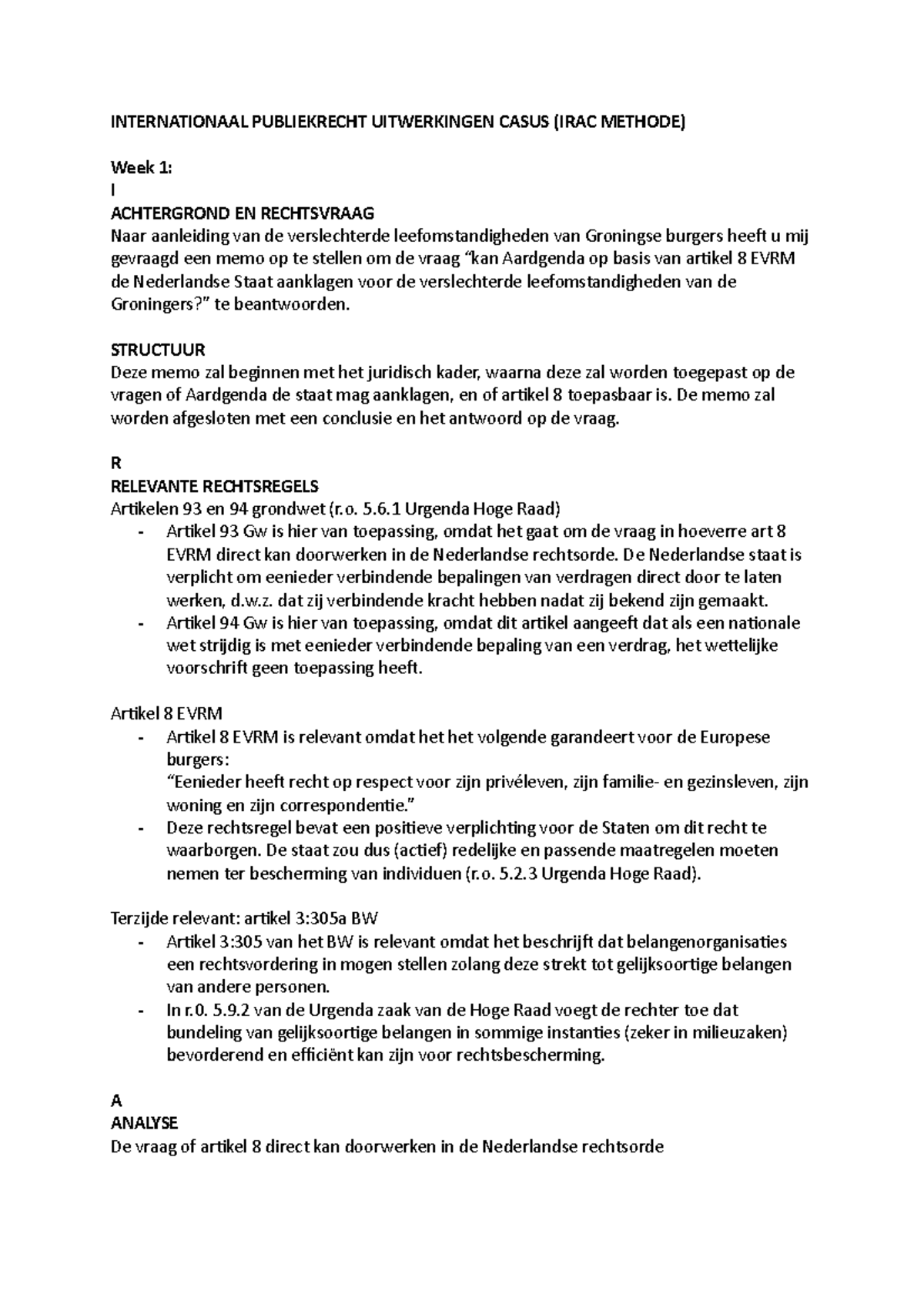 Inleiding Internationaal Publiekrecht (elementary Law Uitwerkingen ...