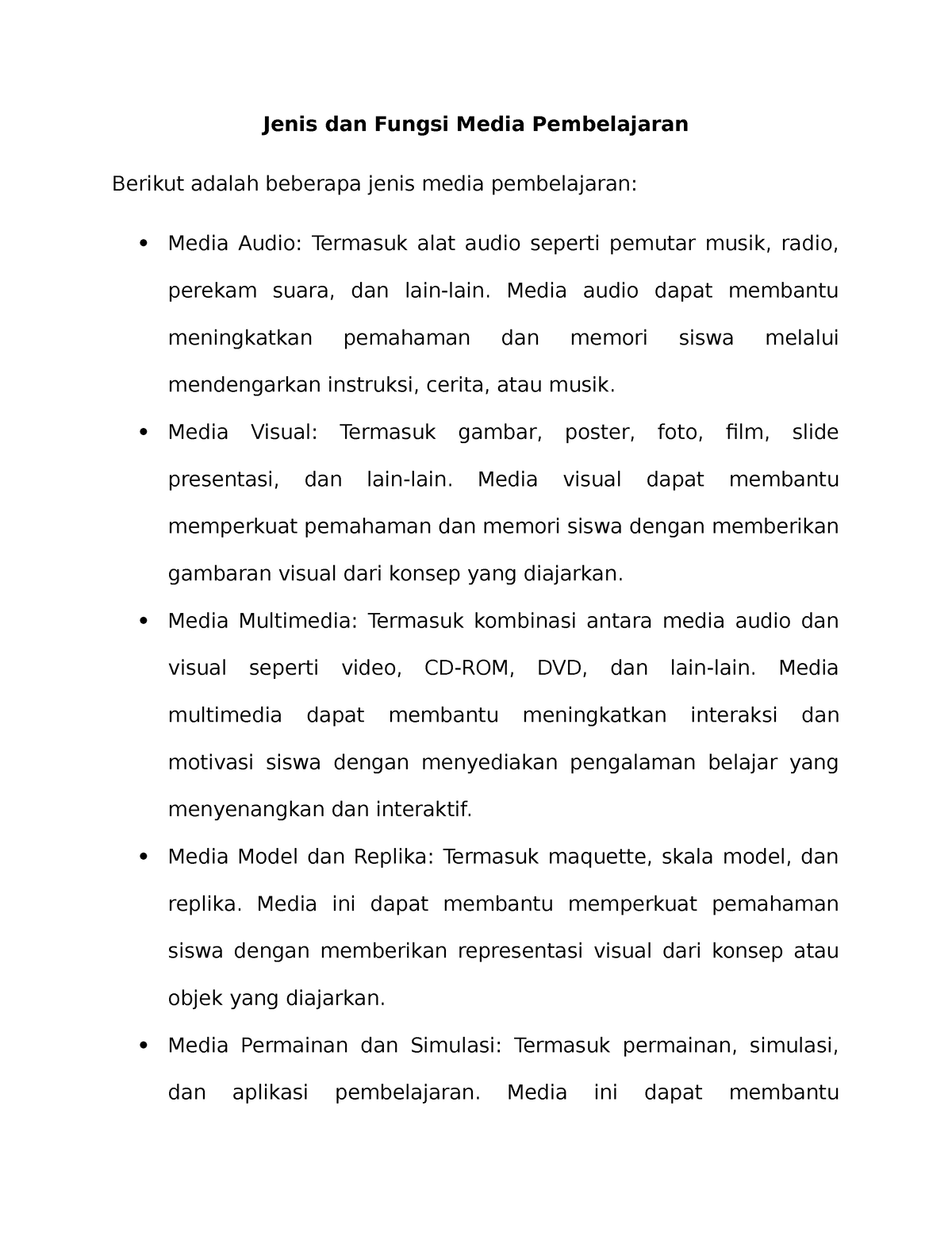 Jenis Dan Fungsi Media Pembelajaran - Jenis Dan Fungsi Media ...