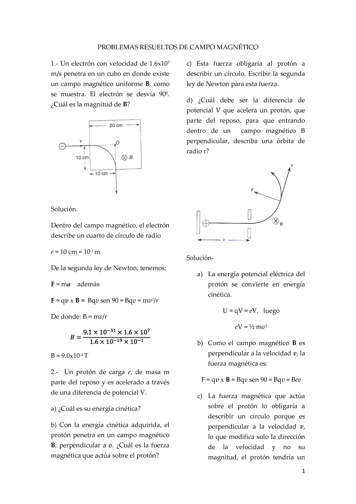 Problemas Resueltos DE Campo Magnetico - PROBLEMAS RESUELTOS DE CAMPO ...