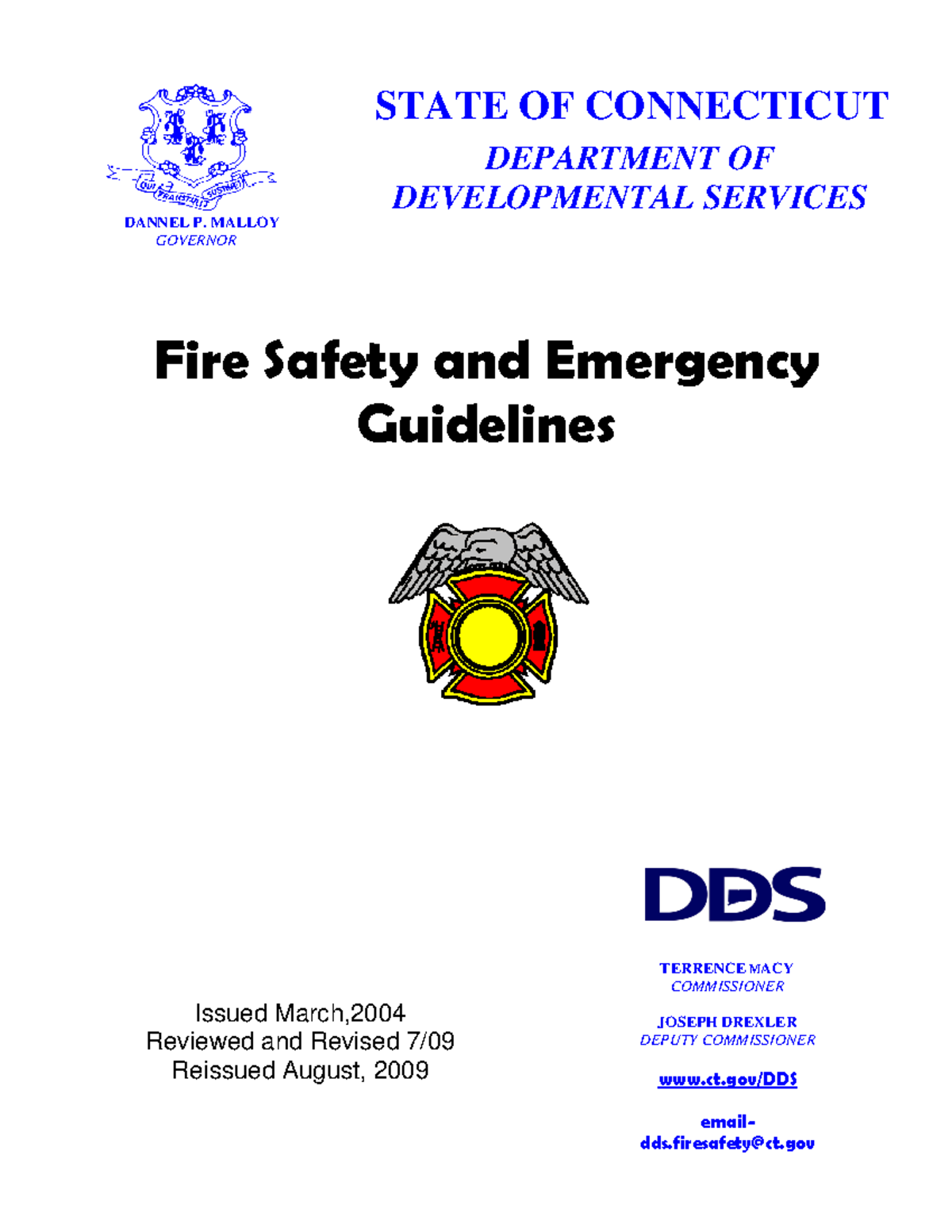 Fire Safetyand Emergency Guidelines Main - DANNEL P. MALLOY ...