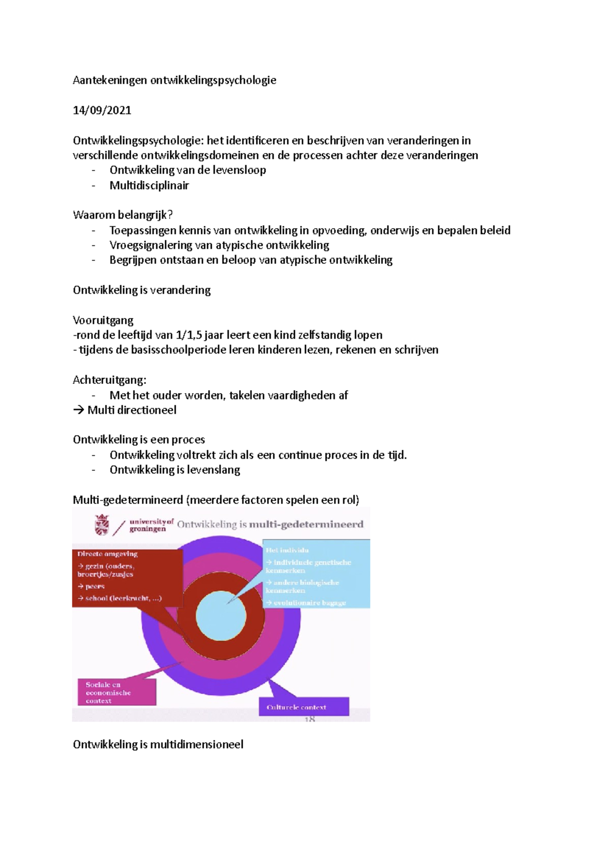 Aantekeningen Ontwikkelingspsychologie 2021/2022 - Aantekeningen ...