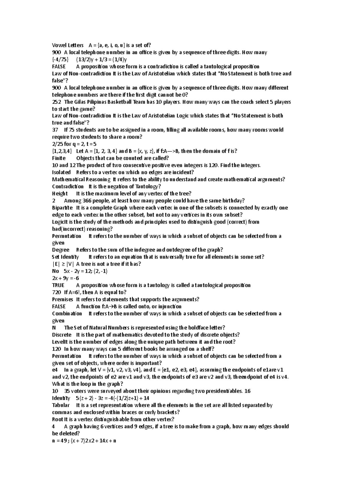 Discrete Complete - Vowel Letters A = {a, e, i, o, u} is a set of? 900 ...