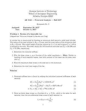 Homework+3+Solution - Homework - AE 3140 Aerospace Structures Homework ...