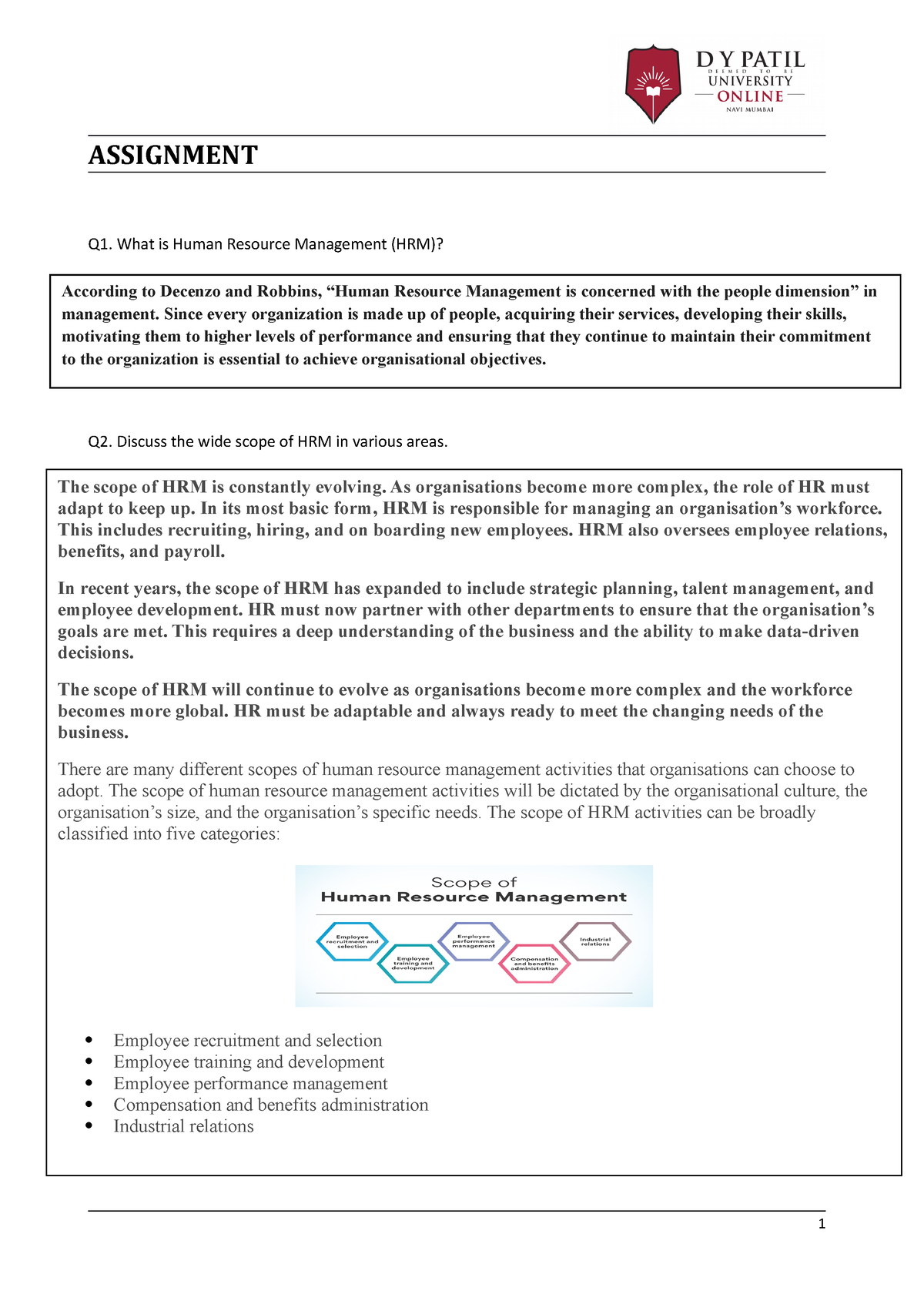 hrm assignment 3