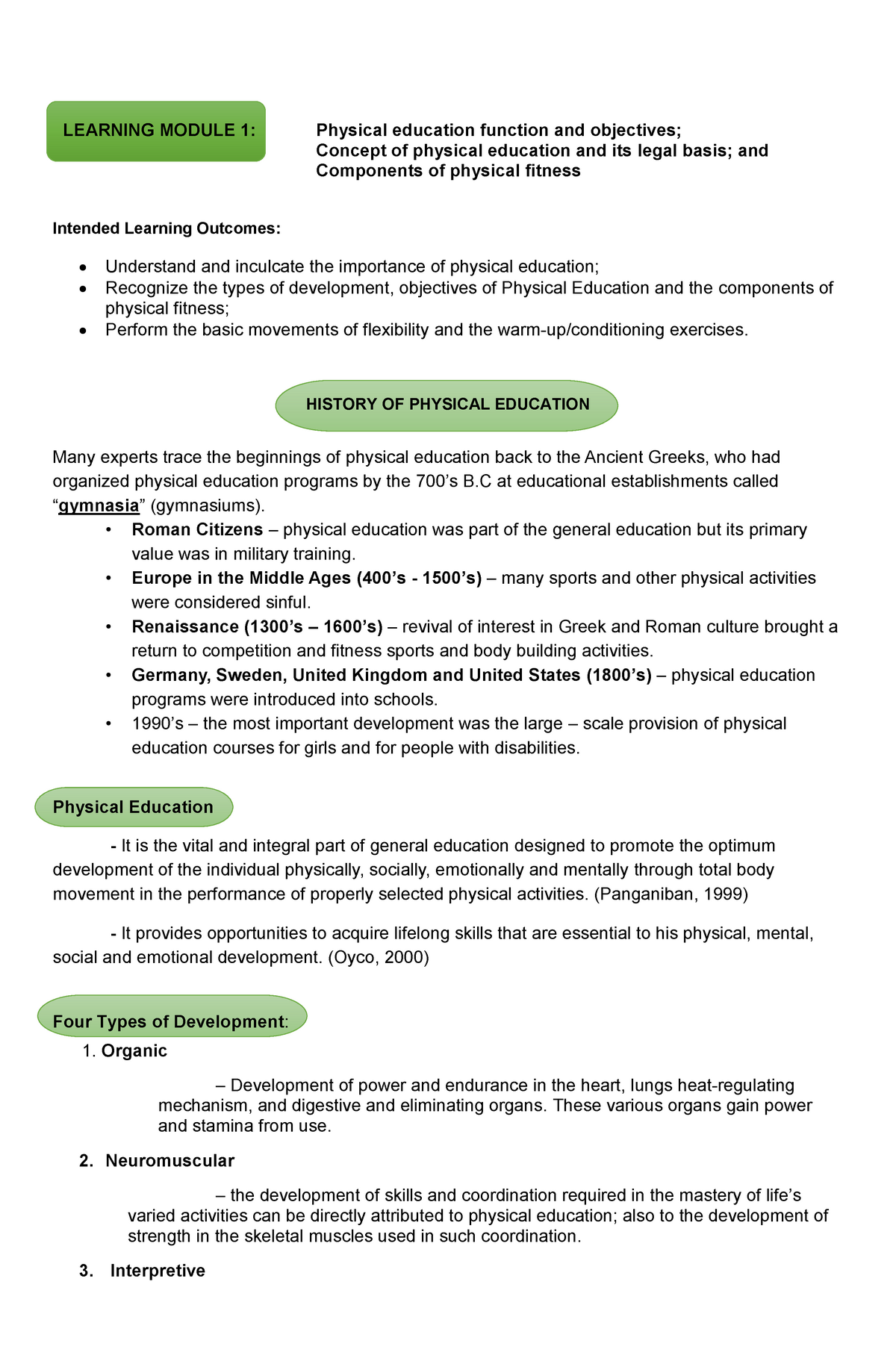 module-1-pe-notes-history-of-physical-education-learning-module-1