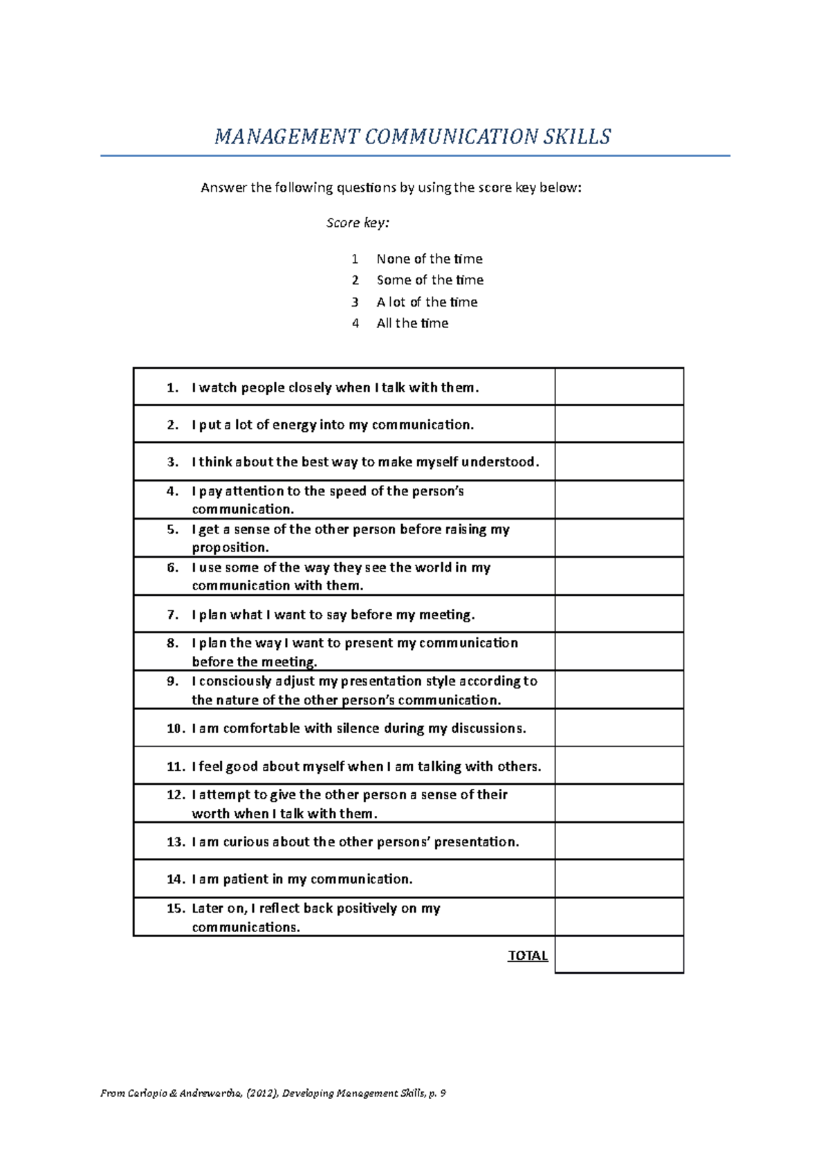 2005 68 Week 2 Communication Skills Exercise 2020(1) - MANAGEMENT ...