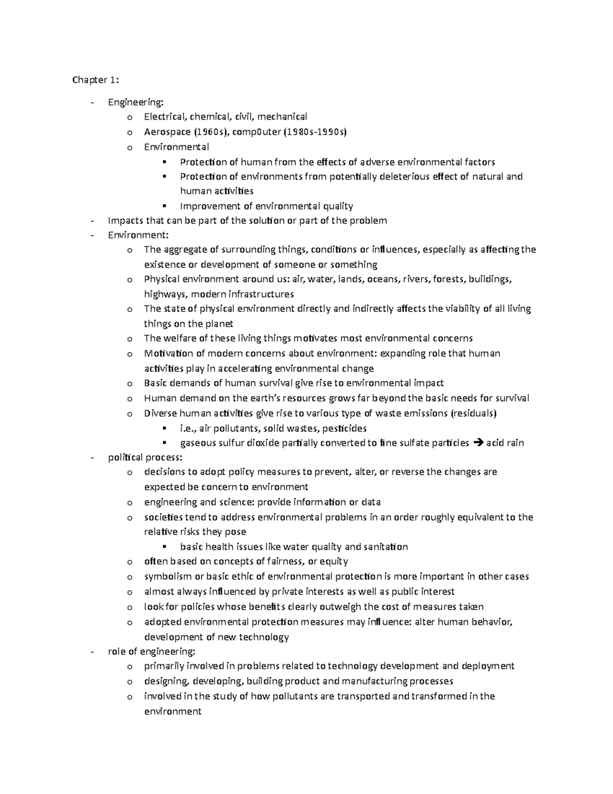 Engr202 midterm review - Chapter 1: Engineering: o Electrical, chemical ...