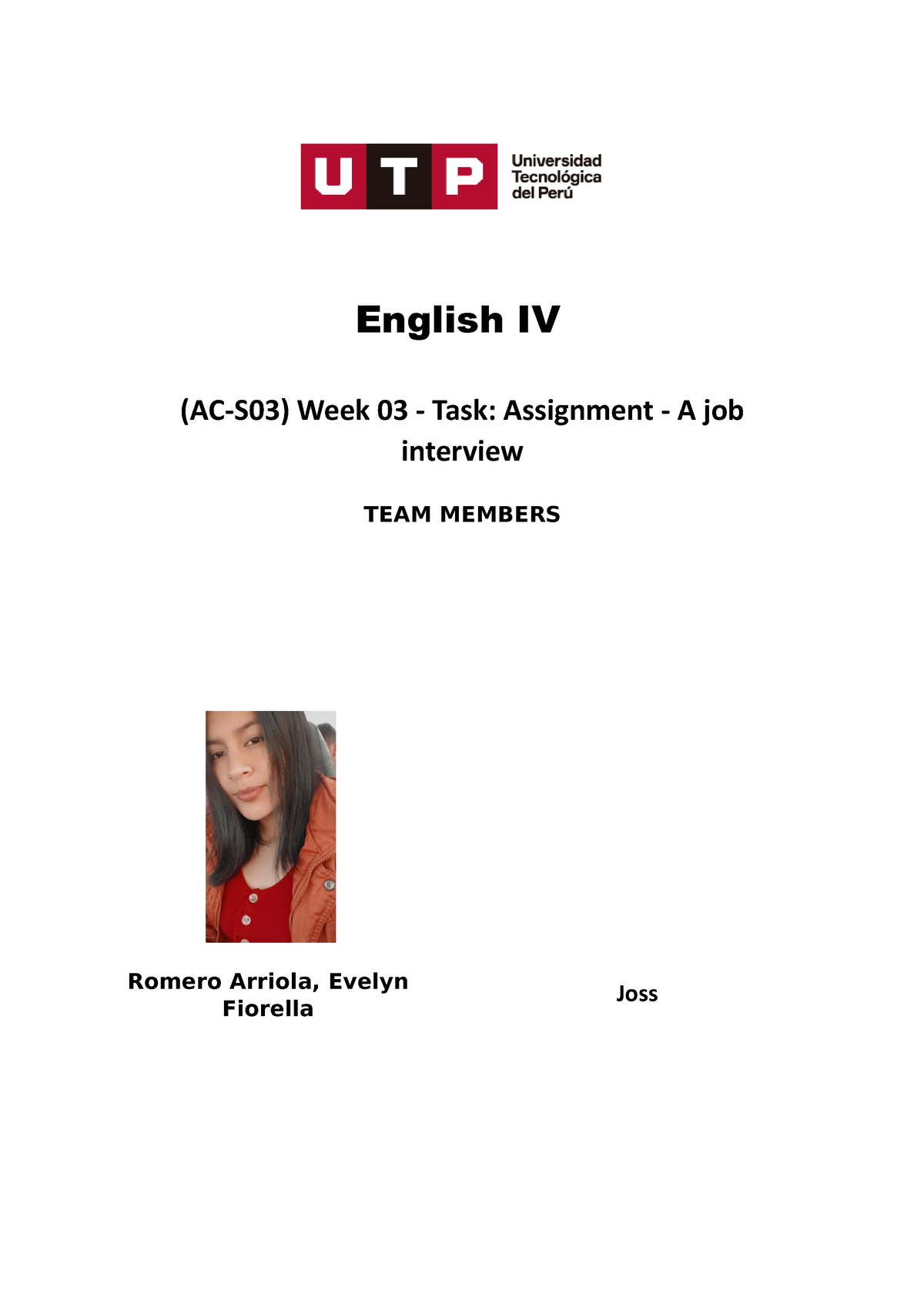 (ac s03) week 03 task assignment a job interview