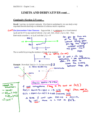 Week 9.2 (4.9, 5 - notes for regular calc no integral - APPLICATIONS OF ...
