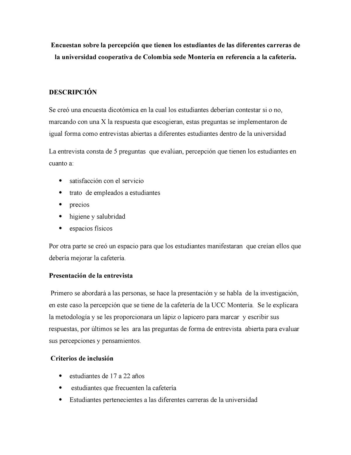 Encuestan sobre la percepción que tienen los estudiantes de las diferentes  carreras de la - Studocu