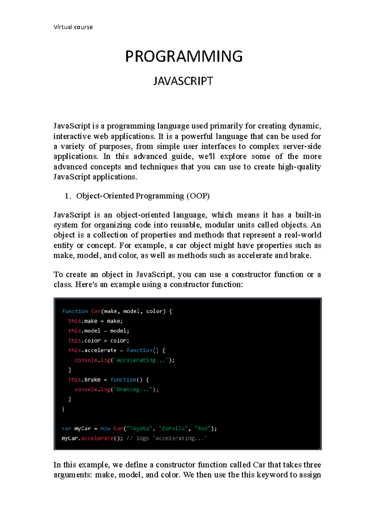 Javascript - PROGRAMMING JAVASCRIPT JavaScript is a programming ... image.
