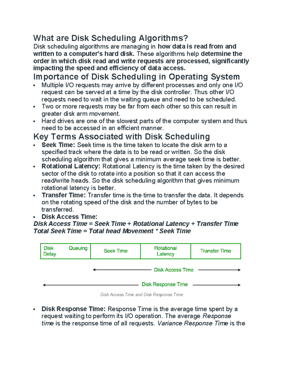 Disk Scheduling Algorithms - What are Disk Scheduling Algorithms? Disk ...