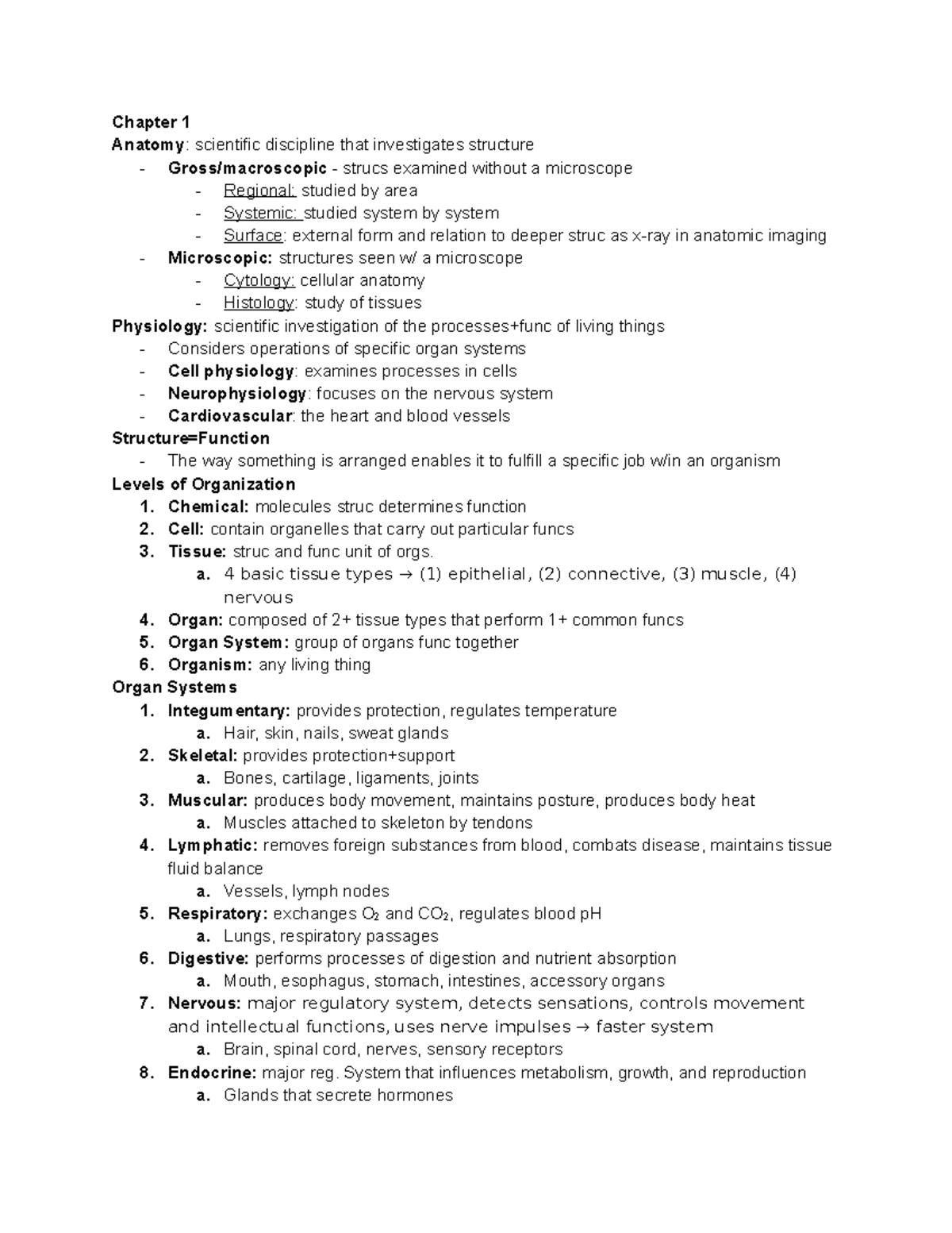 research paper outline anatomy