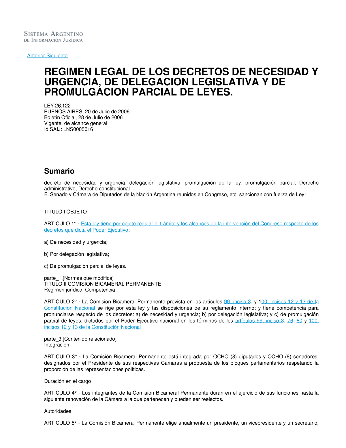 7 - Anterior Siguiente REGIMEN LEGAL DE LOS DECRETOS DE NECESIDAD Y ...