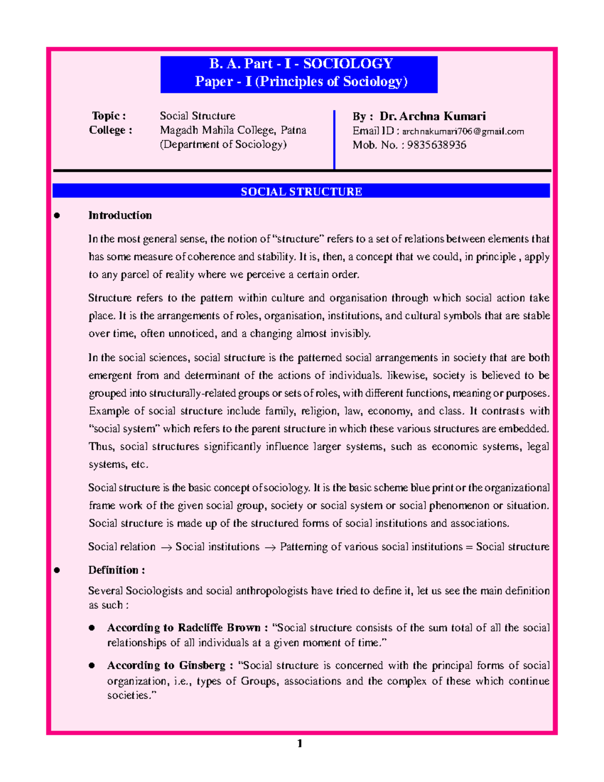 social-structure-meaning-of-social-structure-1-b-a-part-i