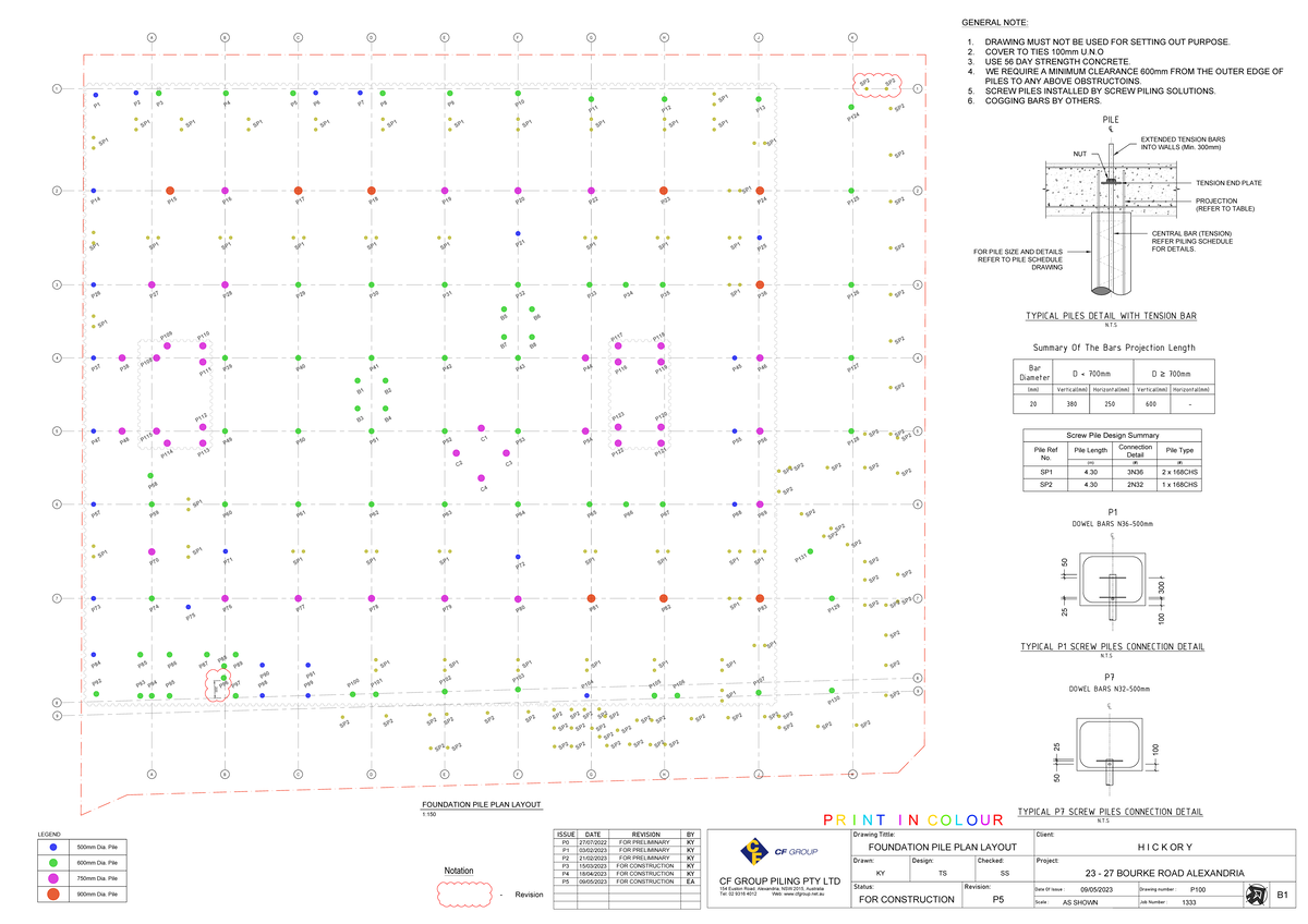 CFG 1333 P100 P5 - Pile - A A B B C C 1 1 2 2 D D E E F F 3 3 4 4 5 5 6 ...