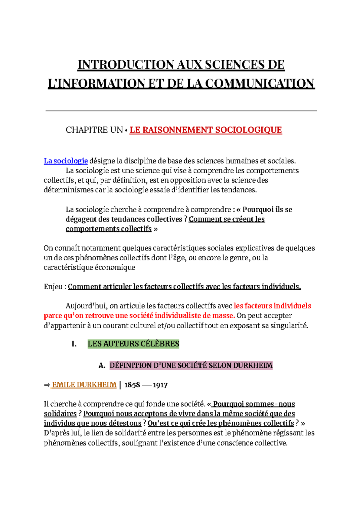 Intro AUX SIC - CM Mercier - INTRODUCTION AUX SCIENCES DE L’INFORMATION ...