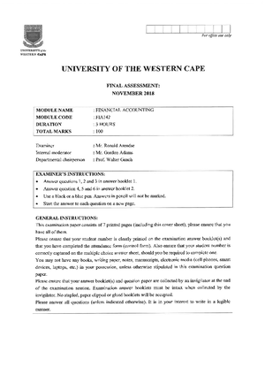 FIA132 Conceptual Framework week 2 and 3 - E2- a) The statement of ...