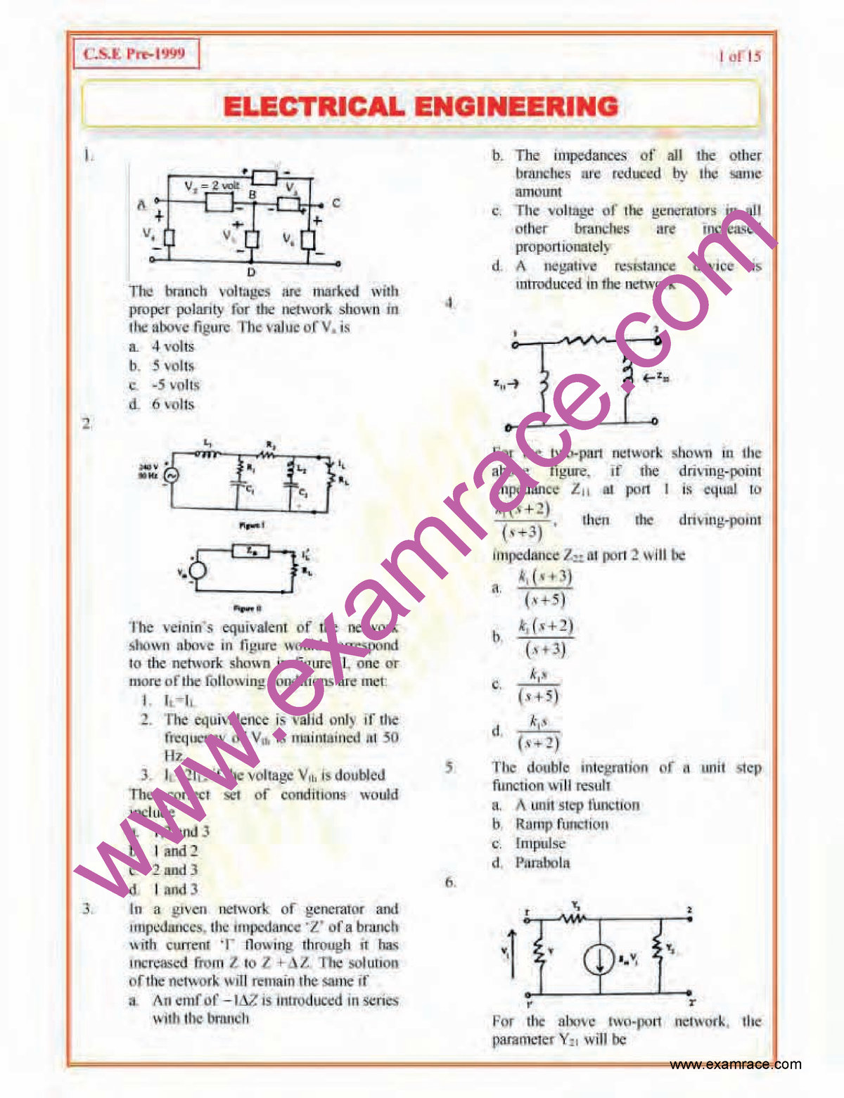 Electrical Engineering Objective Questions Part 2 - Examrace I ~E P ~l ...