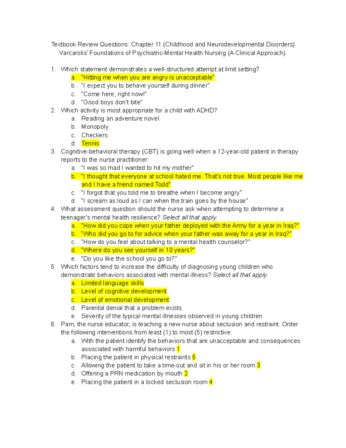 textbook review question answers