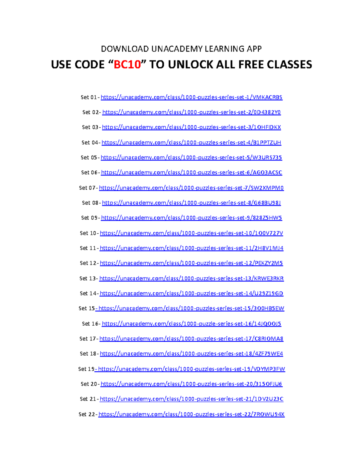 Ankush Lamba 1000 puzzle DOWNLOAD UNACADEMY LEARNING APP USE CODE