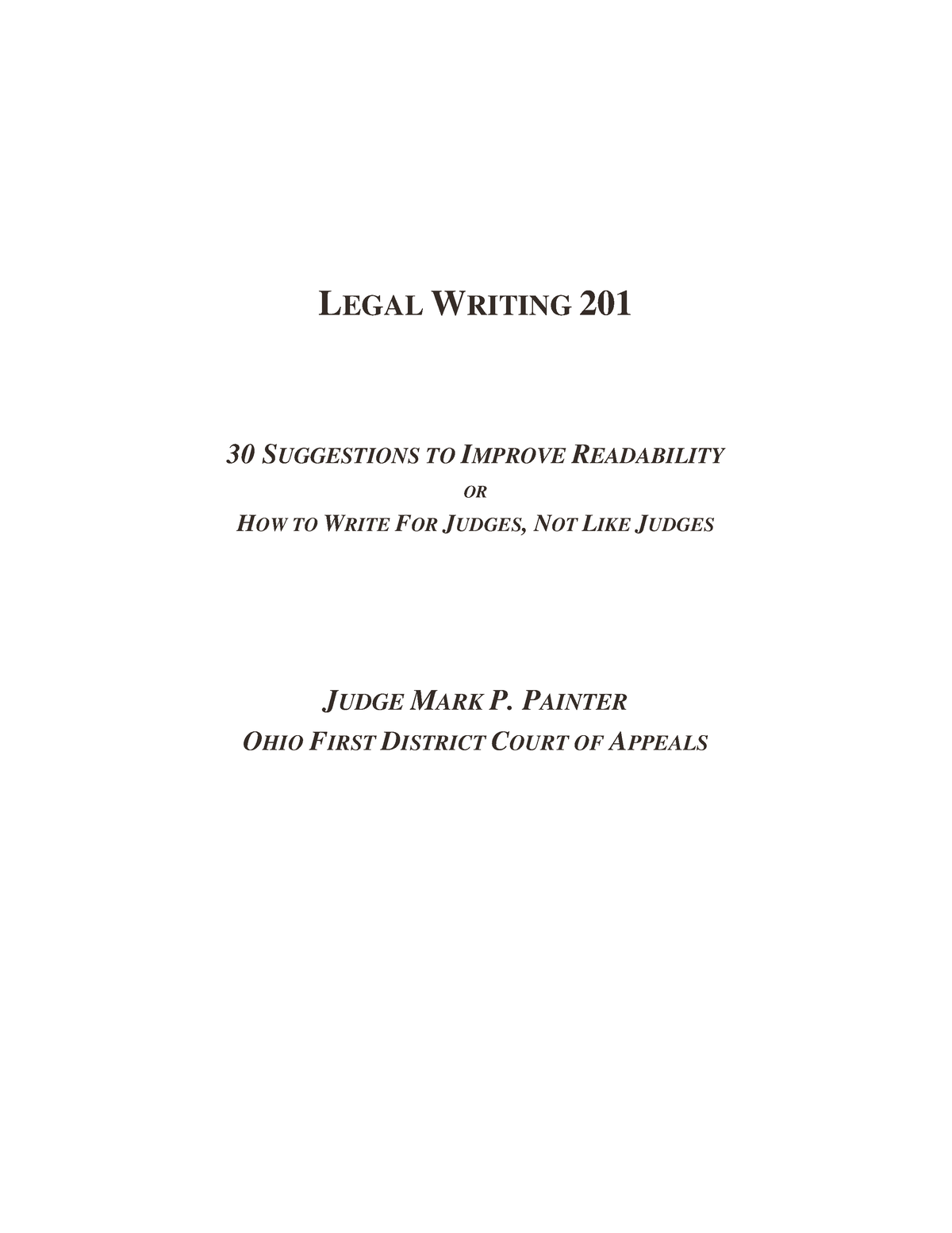 Legalwriting LEGAL WRITINGS LEGAL WRITING 201 30 SUGGESTIONS TO   Thumb 1200 1553 