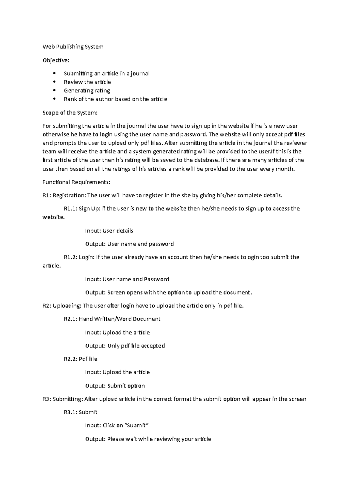 Web Publishing System - Web Publishing System Objective: Submitting an ...