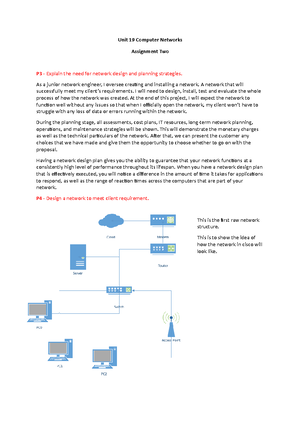 Assignment 2 - Unit 19 Computer Networking