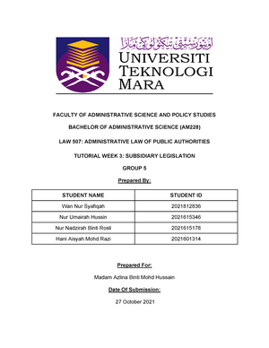 law 507 assignment