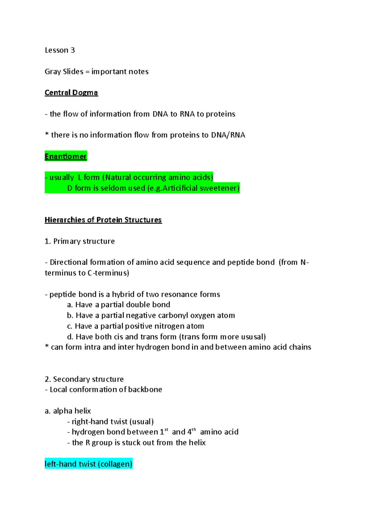 L3 notes - Basic science - Lesson 3 Gray Slides = important notes ...