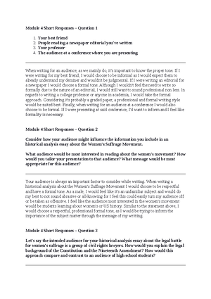 BUS 400 journal 1 - BUS- HBR Simulation Module 2 Journal: North Shore ...