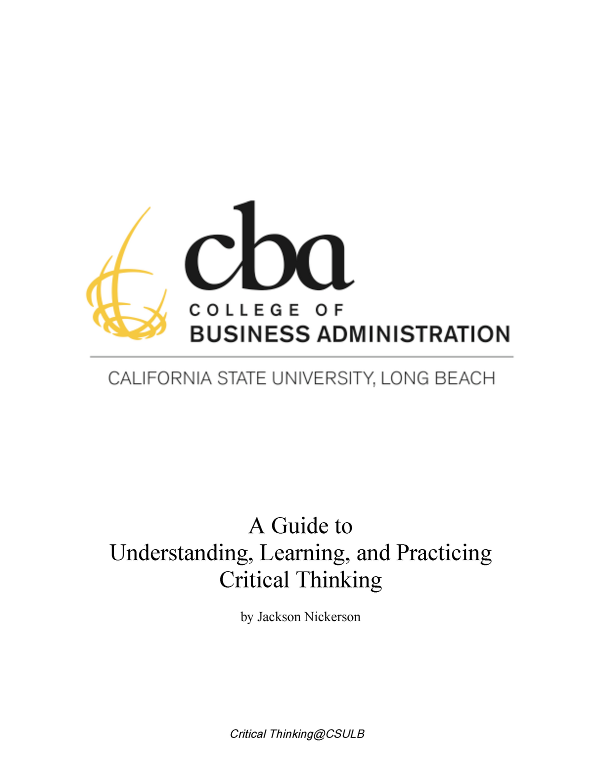 critical thinking courses csulb