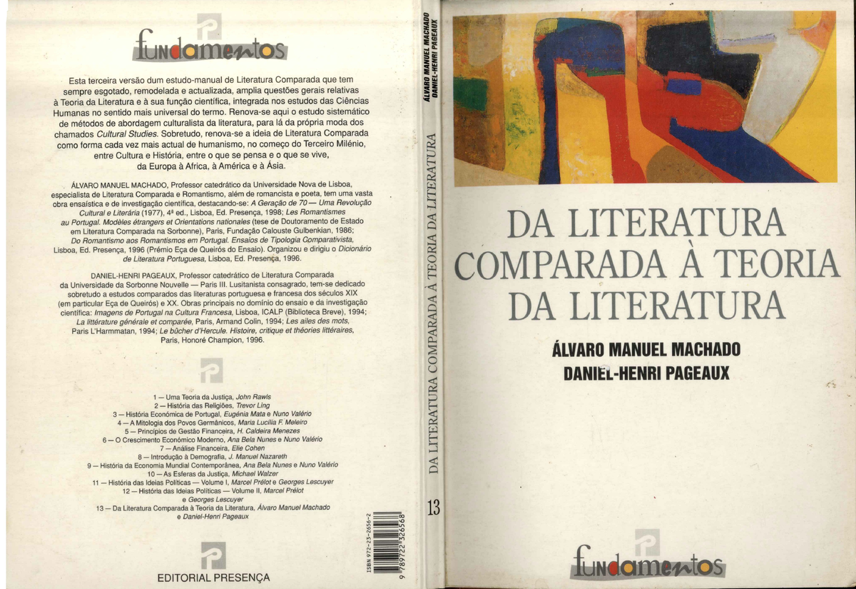 PDF) Estudos comparativistas – Literatura comparada & estudos