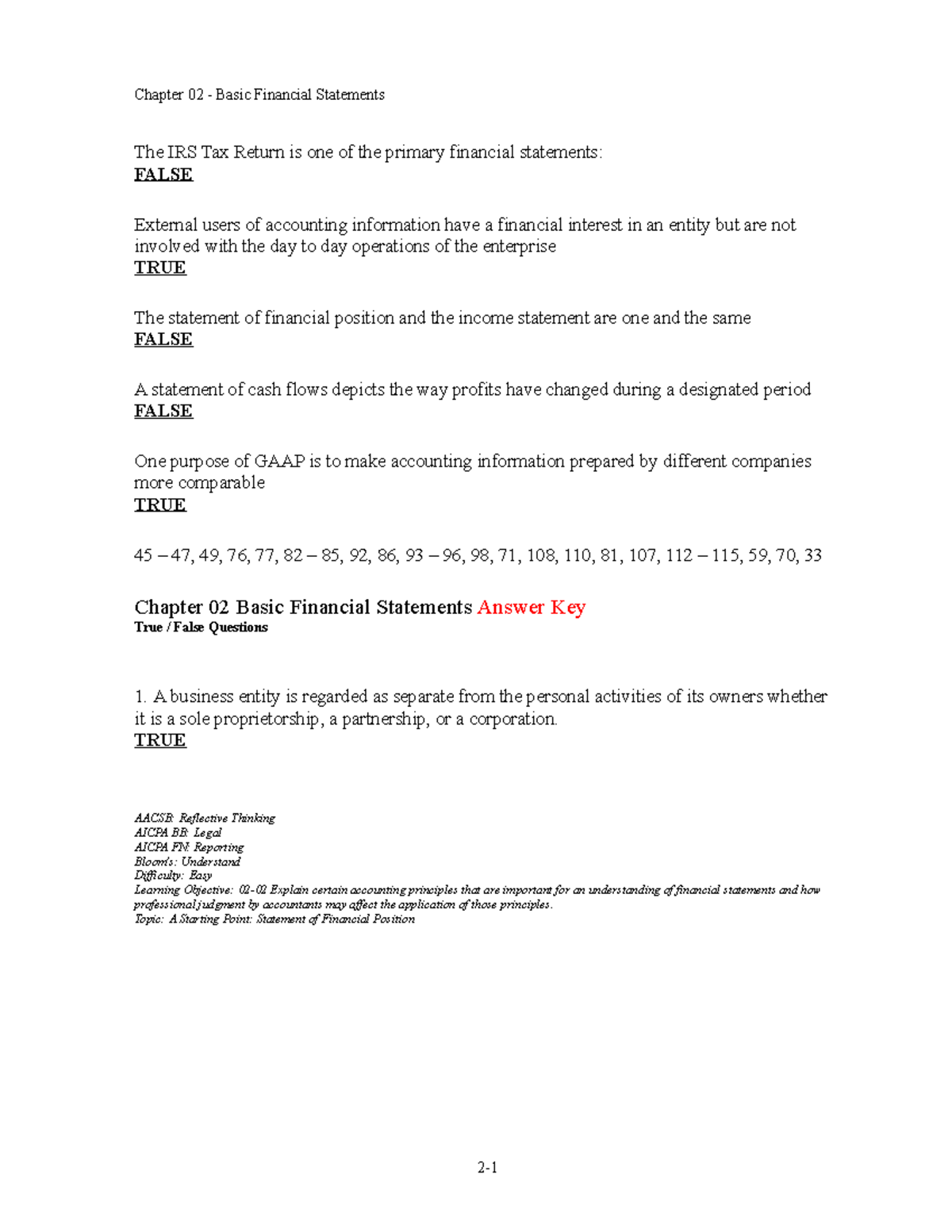 Chapters 1-3 Study Guide for Final - The IRS Tax Return is one of the ...