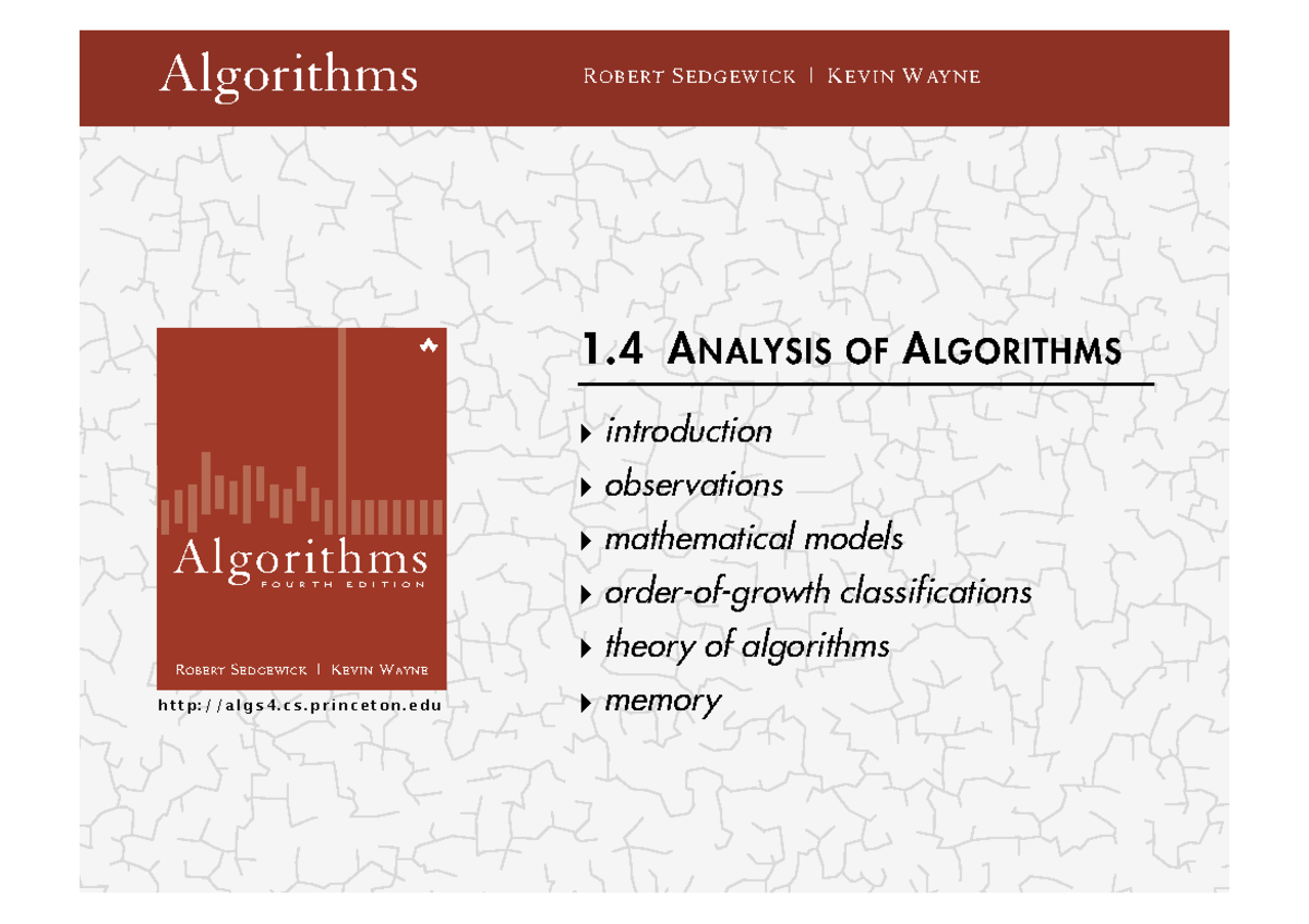 B2-Analysis Of Algorithms-n - ROBERT SEDGEWICK | KEVIN WAY N E ...