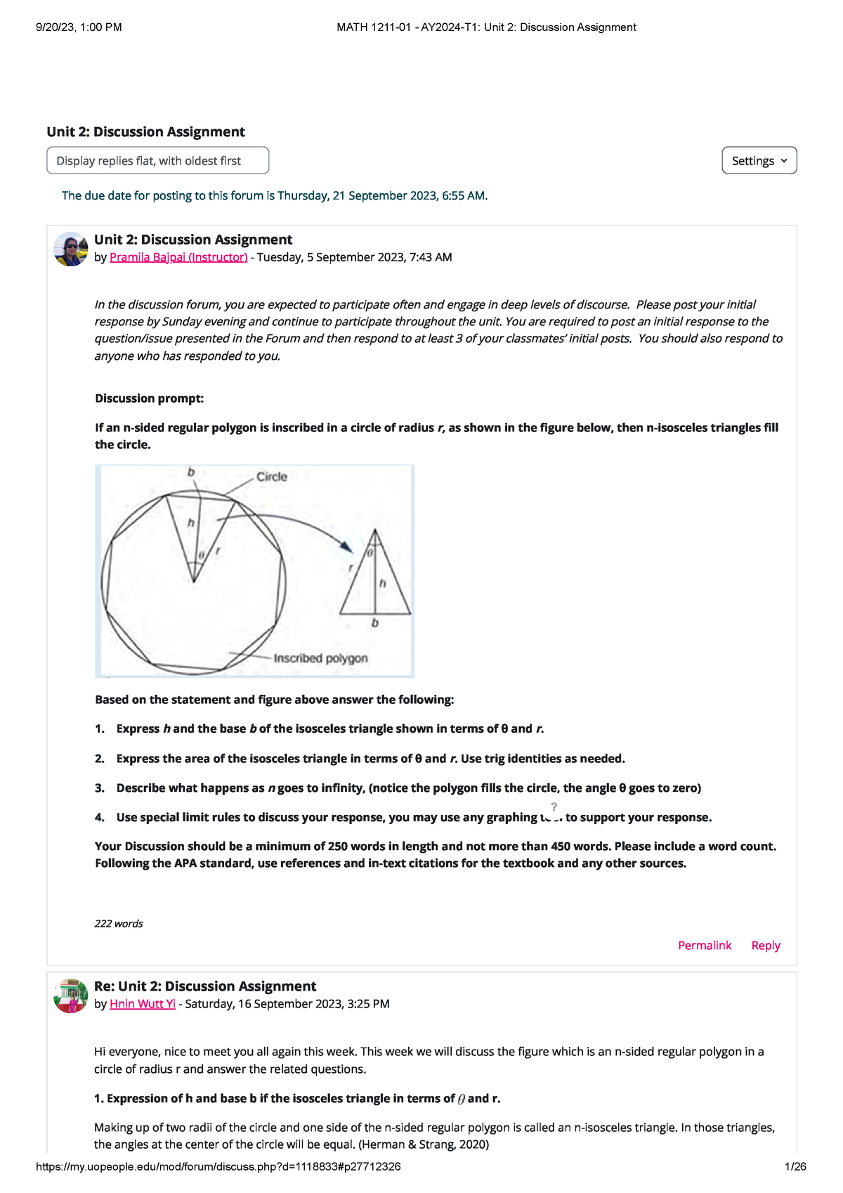 math 1211 written assignment unit 2