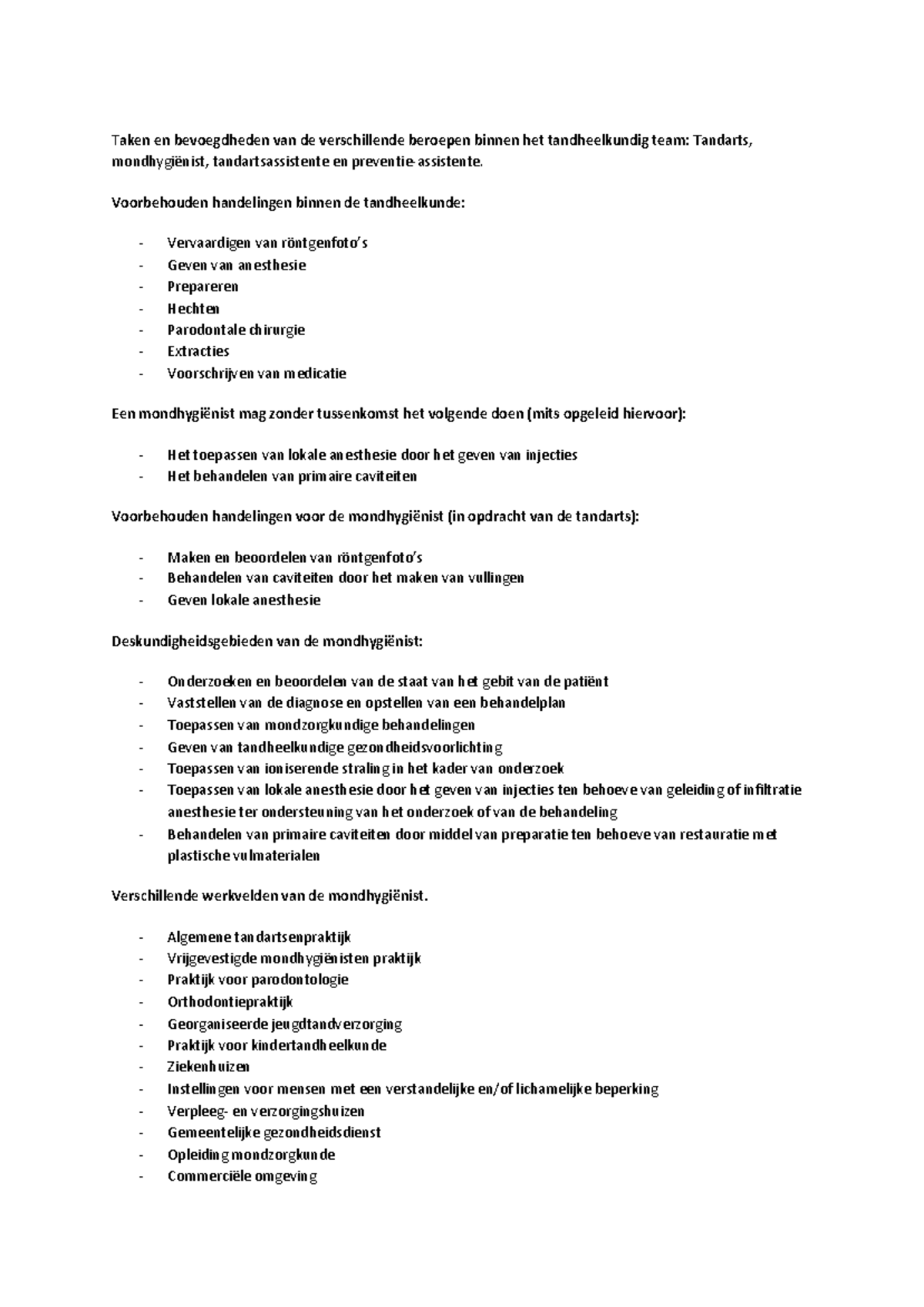 Samenvatting WGL Thema 1.2 - Taken En Bevoegdheden Van De Verschillende ...