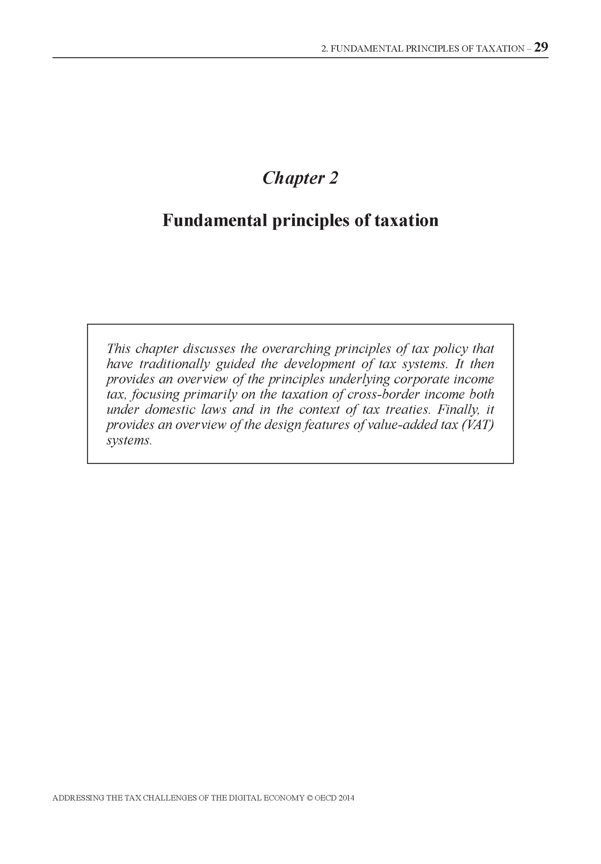 Fundamental Of Tax - FUNDAMENTAL PRINCIPLES OF TAXATION ñ 29 Chapter 2 ...