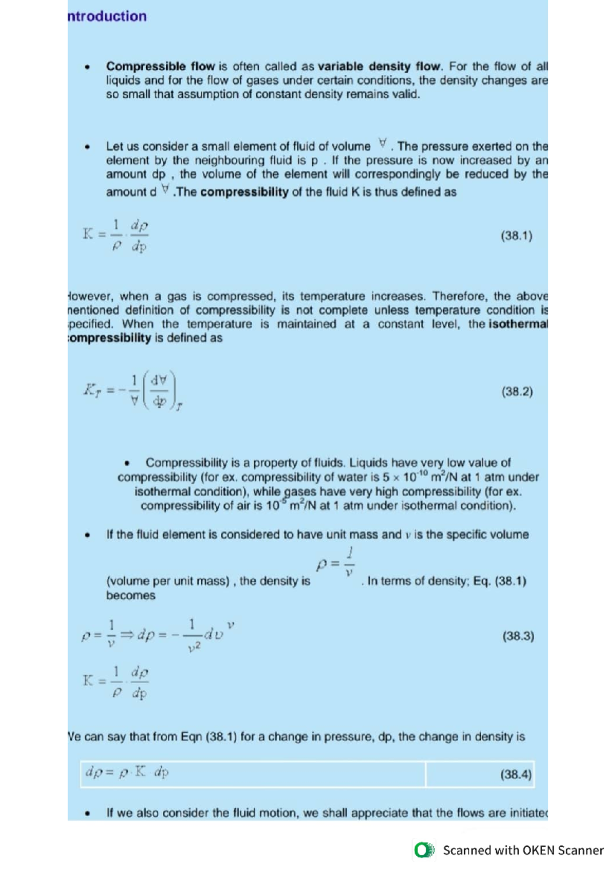 Fluid Mechanics - Compressible Flow, Application of Perfect Gas Theory ...