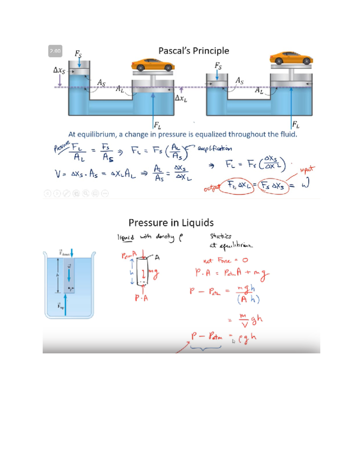 Fluids Lecture Problem solutions - Physics 1029A/B - Studocu
