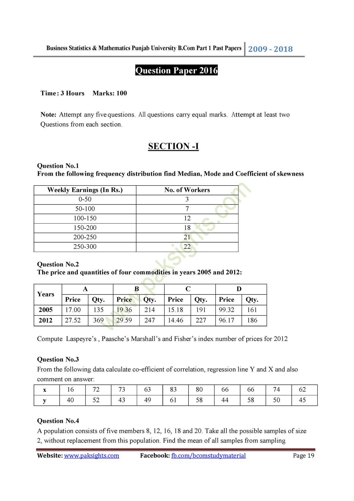 business mathematics and statistics ignou solved assignment 2021