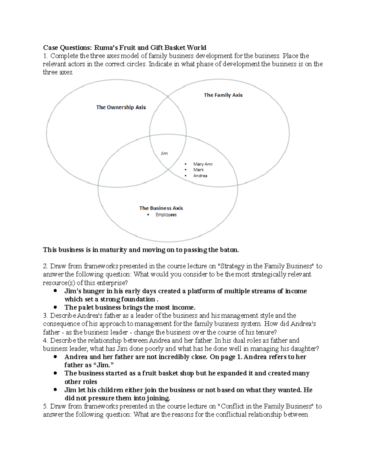 Ruma’s Fruit and Gift Basket World Case 2 Case Questions Case