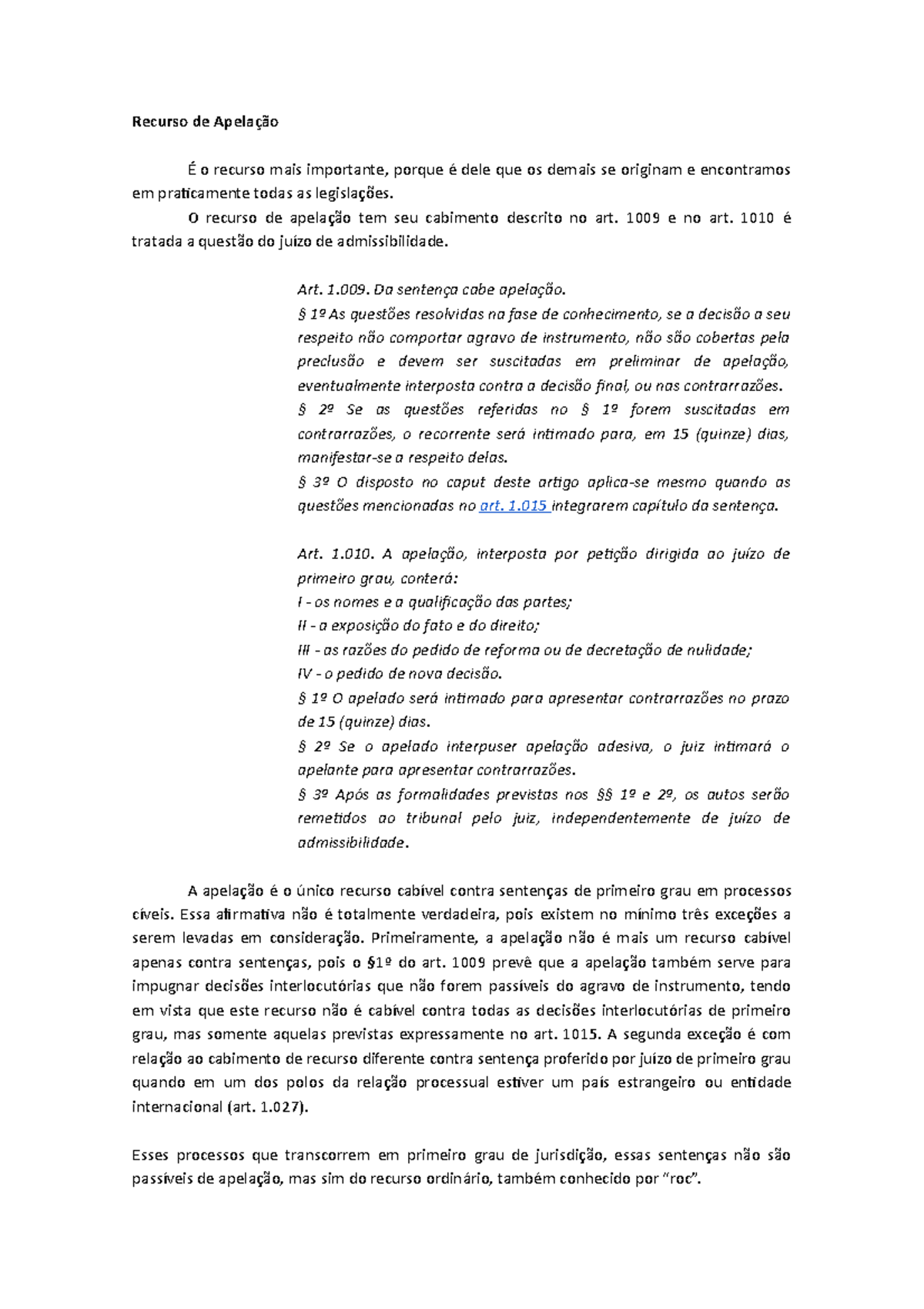 Modelo Recurso de Apelação - Não cabimento de sucumbência