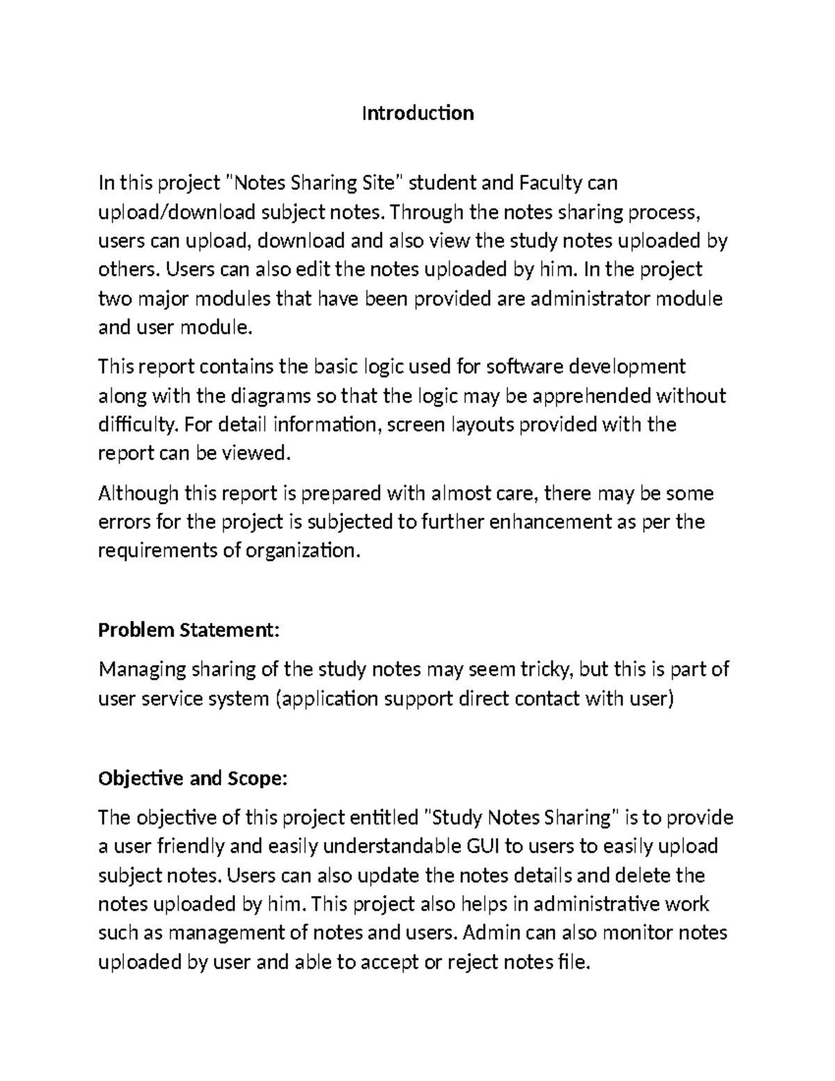 PYthon project report - Introduction In this project 