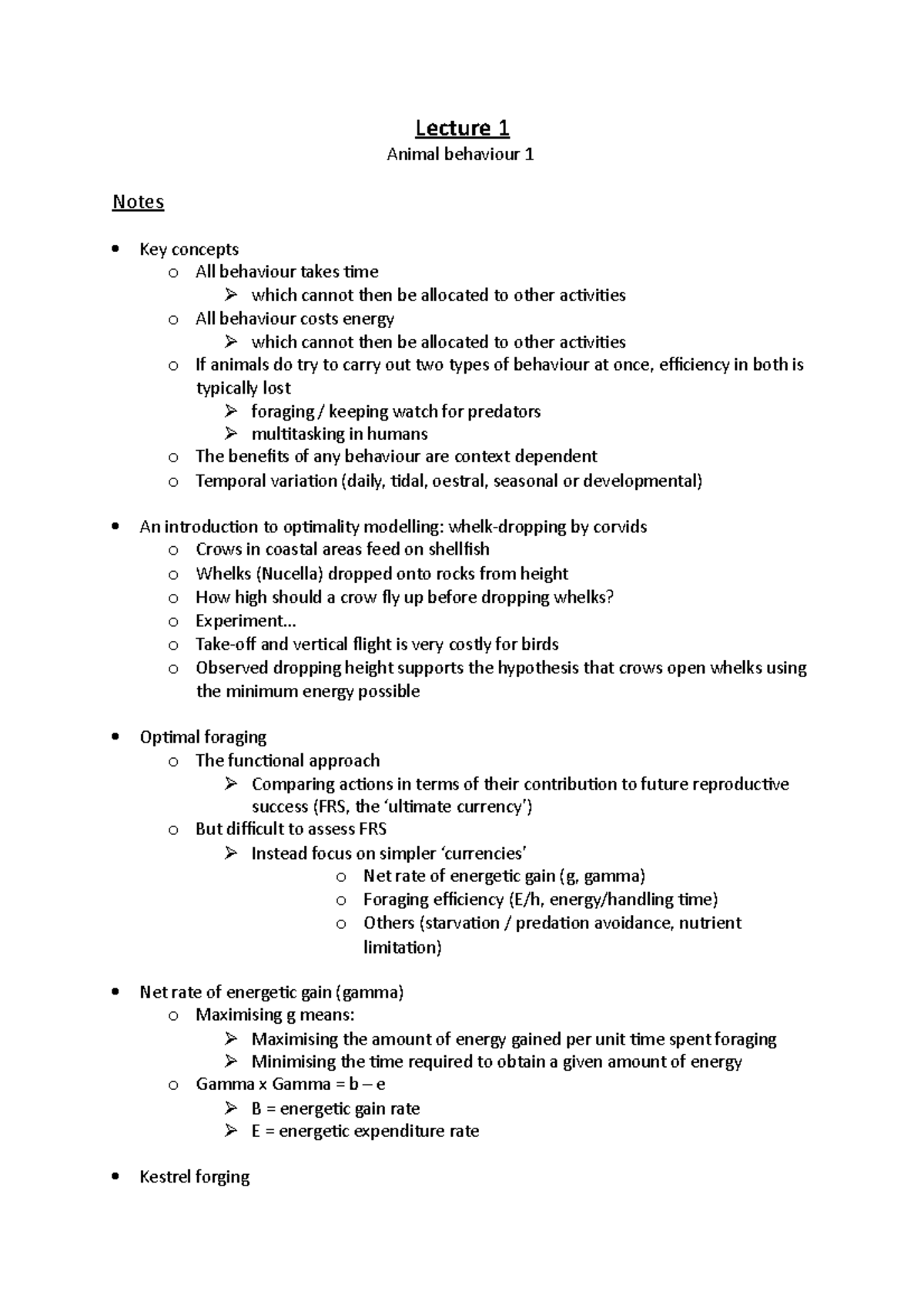 animal-observation-4-notes-lecture-1-animal-behaviour-1-notes-key