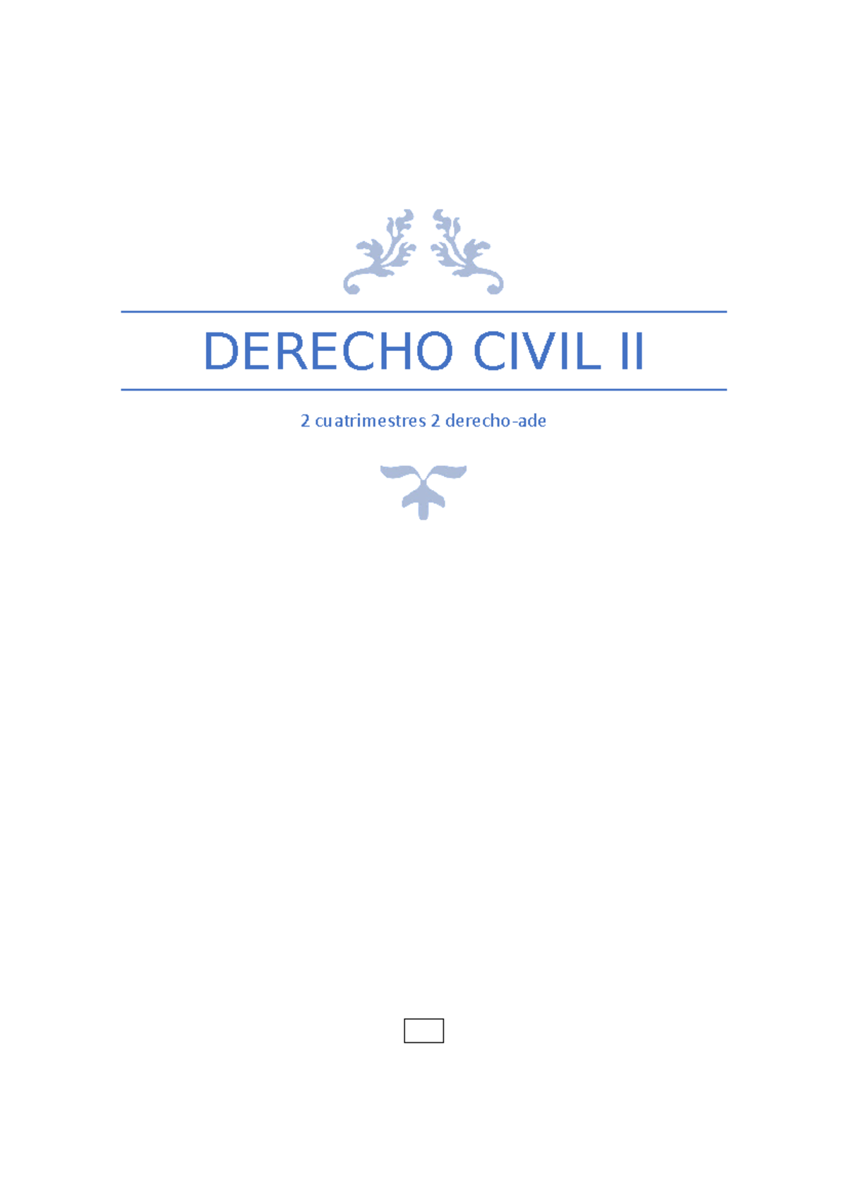 Derecho Civil Ii - Apuntes - DERECHO CIVIL II 2 Cuatrimestres 2 Derecho ...