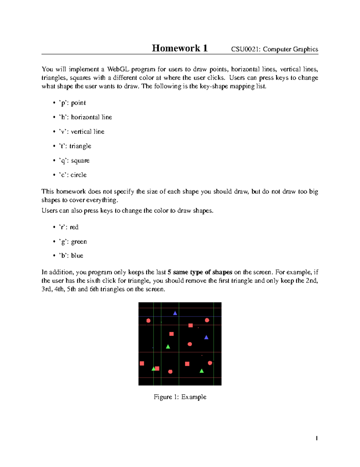 NTNU Computer Graphics HW1 - Homework 1 CSU0021: Computer Graphics You ...